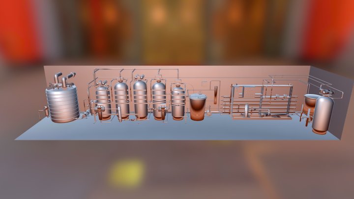 Модель водоподготовки Ключ здоровья 3D Model