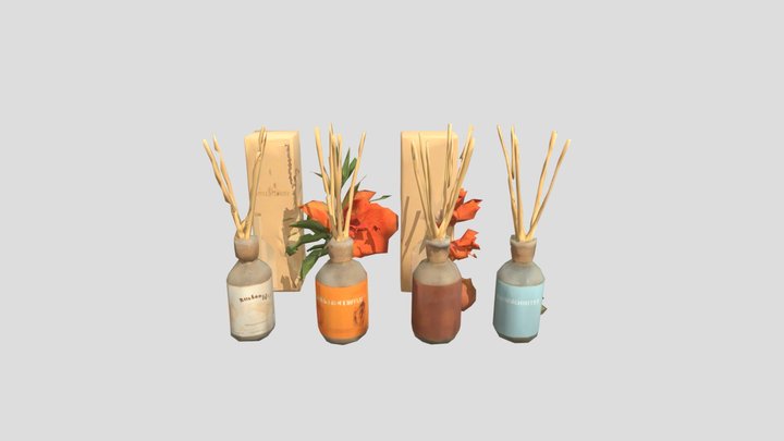 Whiff & Wick reed diffuser 3D Model