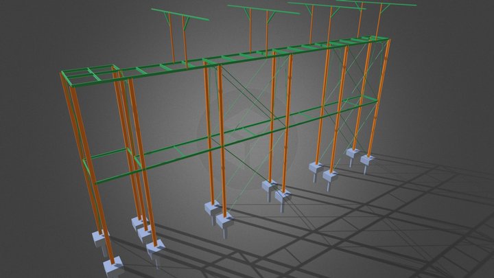 Passarela Industrial 3D Model
