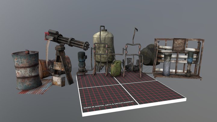 DAE 5 Finished props - Rustborn 3D Model