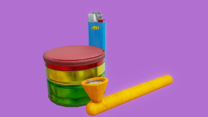 Weed Clutter 01 3D Model