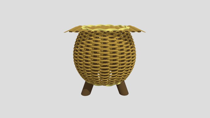 A procedural model of the stool. 3D Model