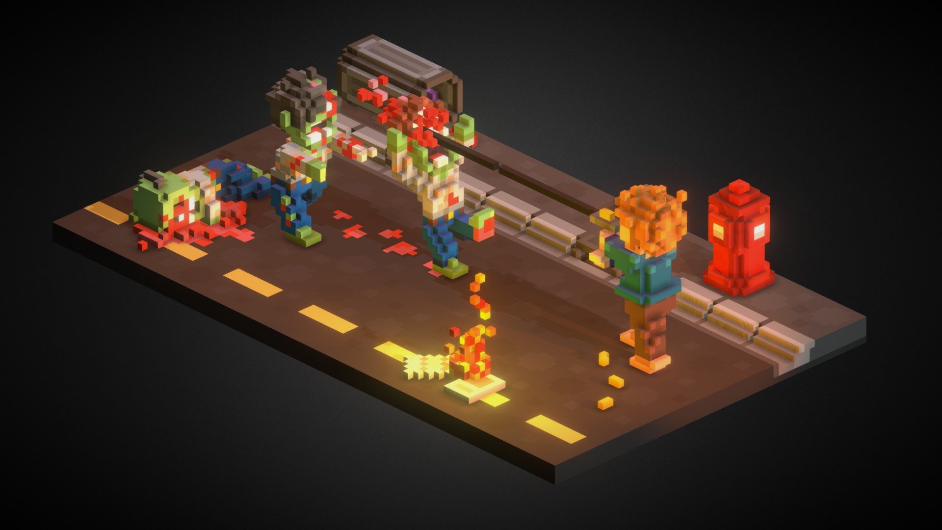 Voxel 3d model