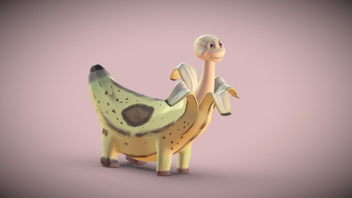 bananasaurus low poly 3D Model