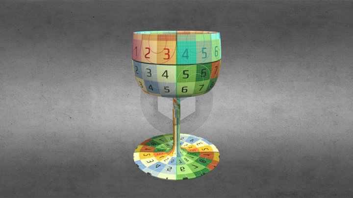 Wine Glass Checker 3D Model