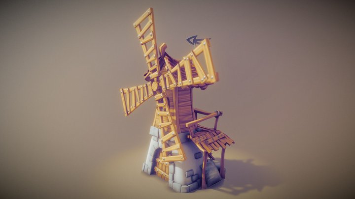 Moovie Toons - Windmill animated 3D Model