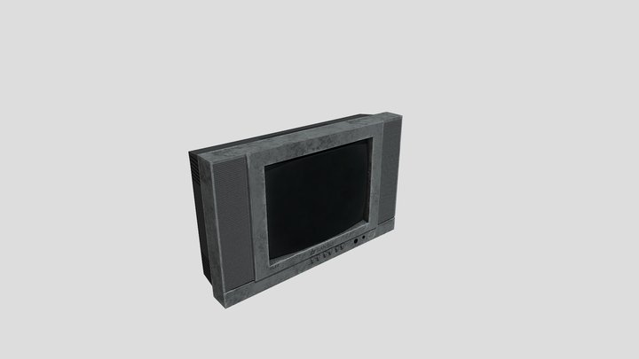 Sansui Old CRT Tv 3D Model