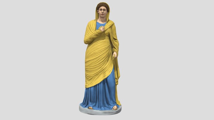 Statue of Arete from the library of Celsus 3D Model
