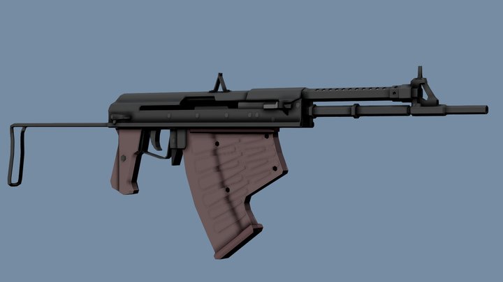 Low-Poly APS Underwater Rifle
