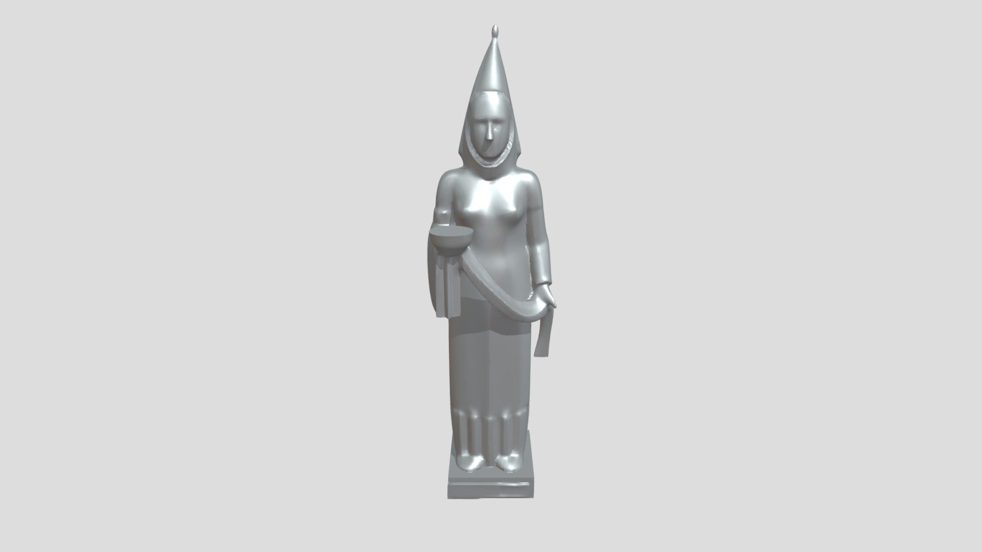 Bronze statue of a robed figure - 3D model by aza030992 [2370884 ...