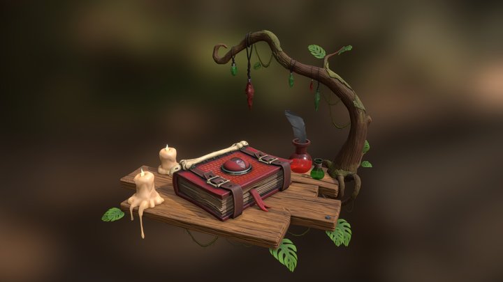 Mage's Book 3D Model