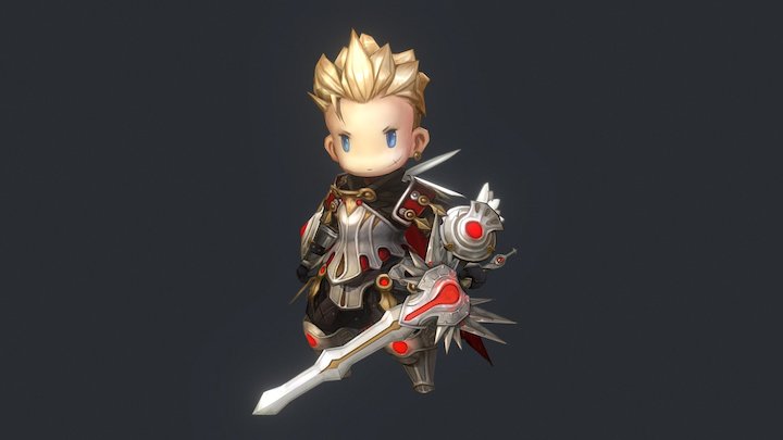 Dungeon Striker Character 3D Model