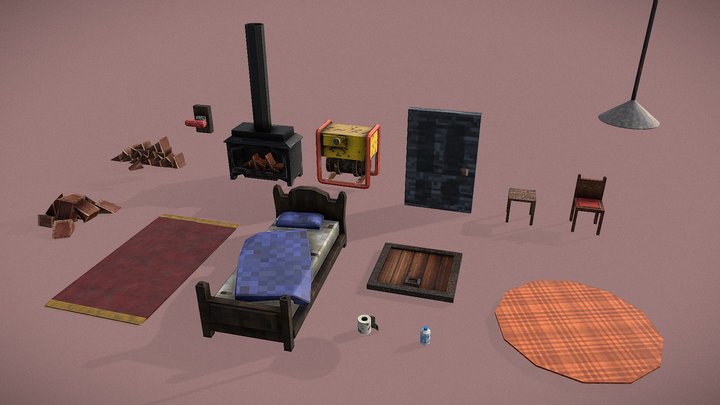 PSX Asset pack 3D Model