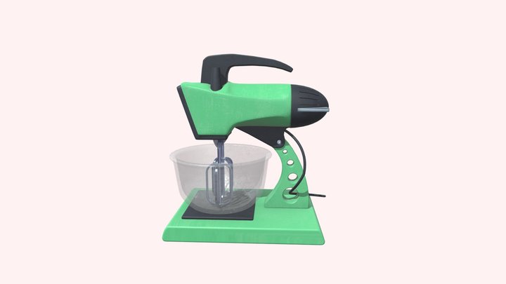 Teal Mixer 3D Model