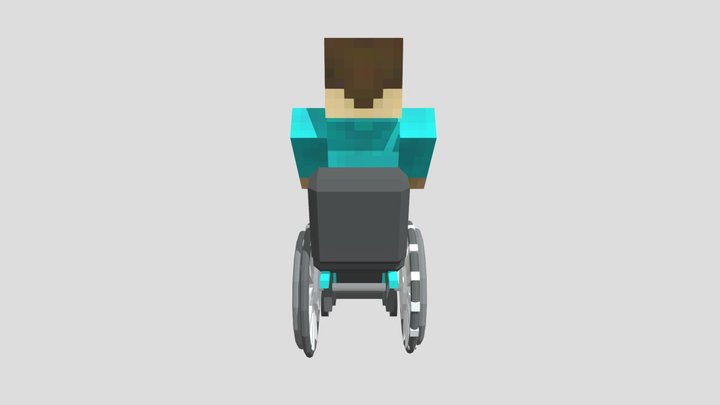 wheelchair w/ person 3D Model