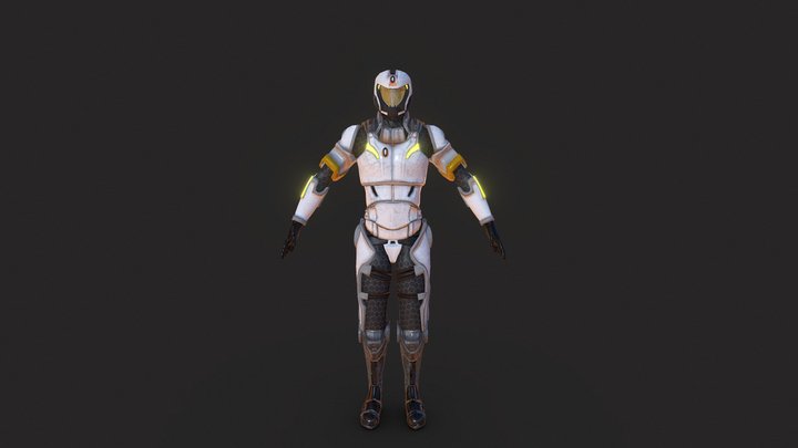Mass Effect Female Cerberus Soldier Fan Made 3D Model