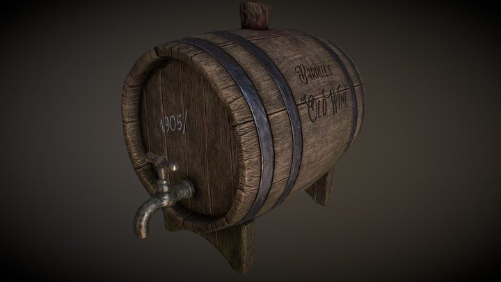 Old barrel of wine – Free 3D Model STL
