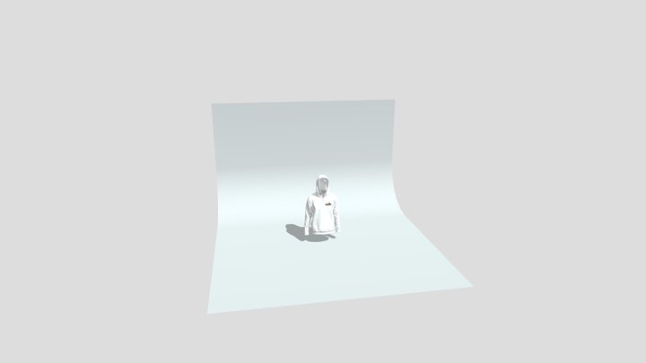 UnderRated Hoodie with Backdrop 3D Model
