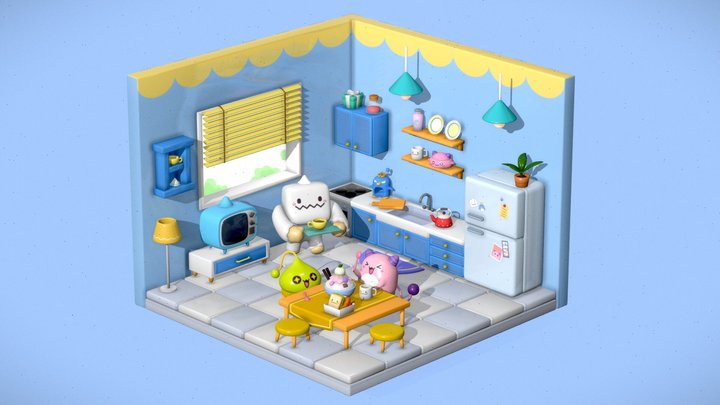 Yeti's Kitchen 3D Model