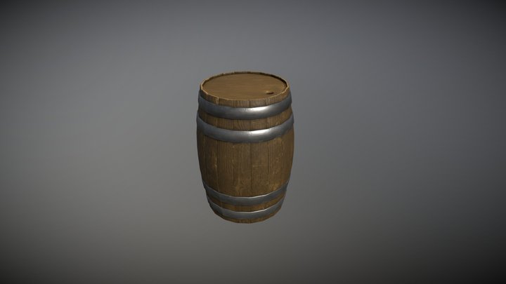 Barrel - Stylized 3D Model