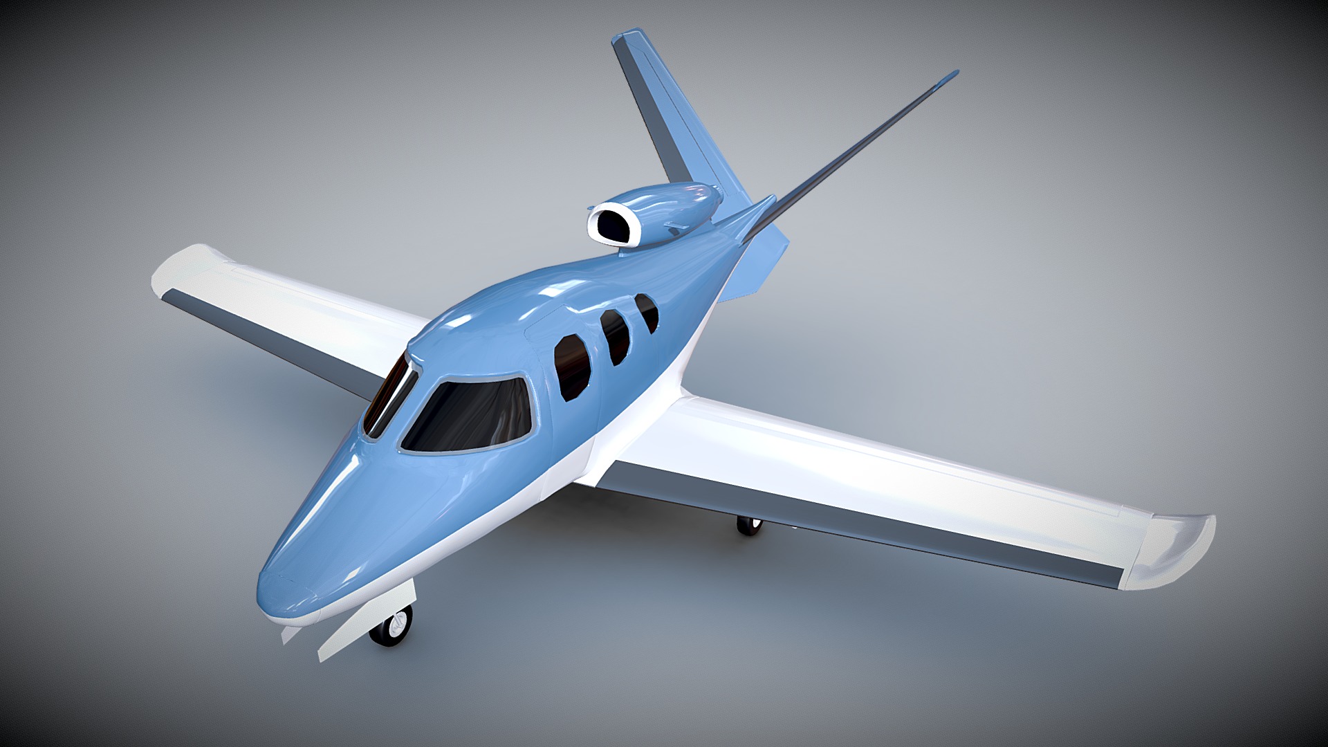 3D model Cirrus private jet - This is a 3D model of the Cirrus private jet. The 3D model is about a small airplane flying.
