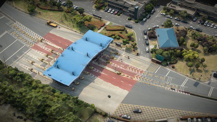 Highway toll gate, toll station – Gratis 3D-model STL