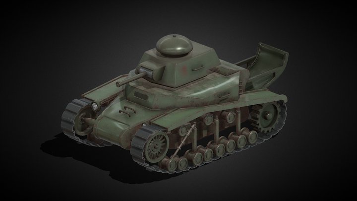Ms-1 Realistic Tank Model 3D Model
