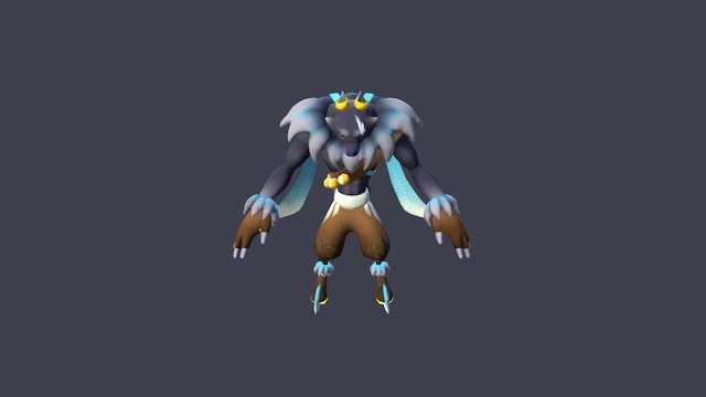 Snowball Wolf - Game Character 3D Model
