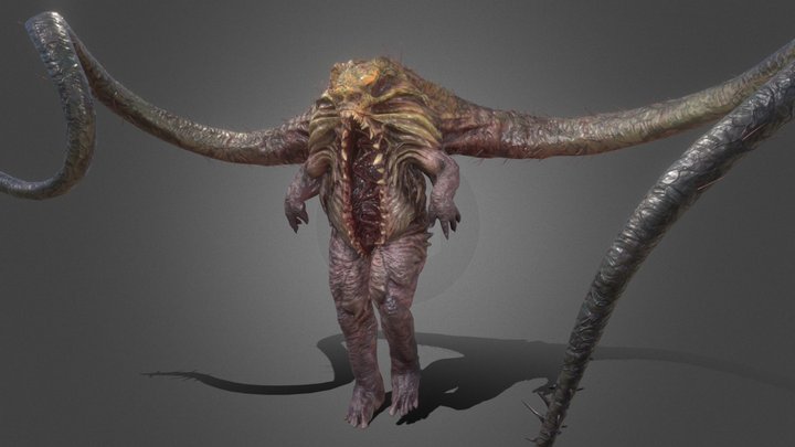 SCP Tentacles Monster 3D Model