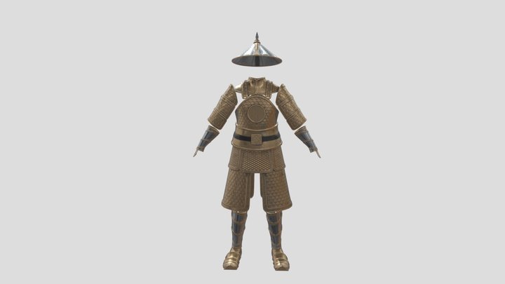 Procedural chinese armor test 5 3D Model