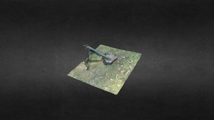 Mortero 120 usado en Malvinas 3D Model