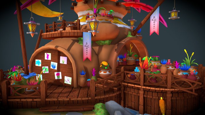 DAE Bazaar - Flower Heaven 3D Model