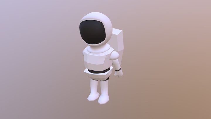 Astronaut Jump Cycle 3D Model