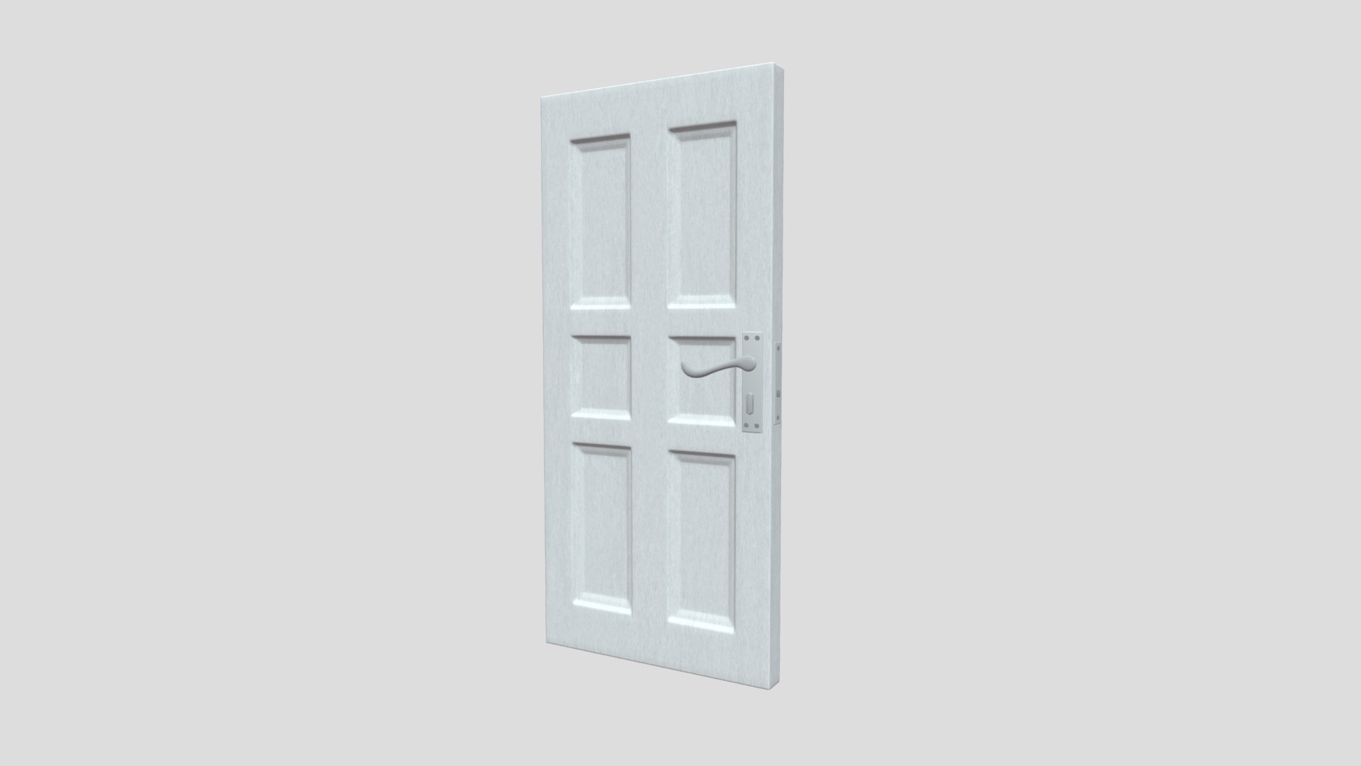 3D model White Door - This is a 3D model of the White Door. The 3D model is about a white door with a handle.