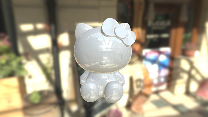 Hello Kitty 3D坐姿●正头 3D Model
