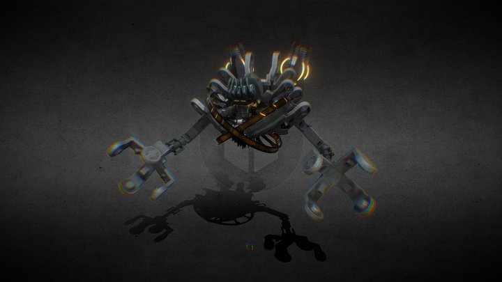Giant Floating Robot Skibidi Toilet 3D Model