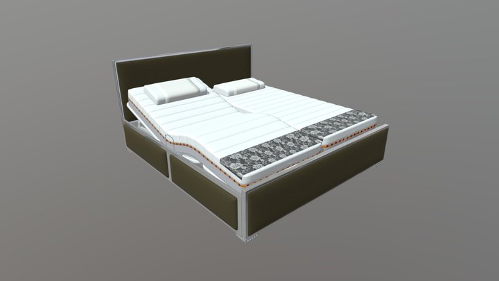 金鈦極舒眠調整床 3D Model