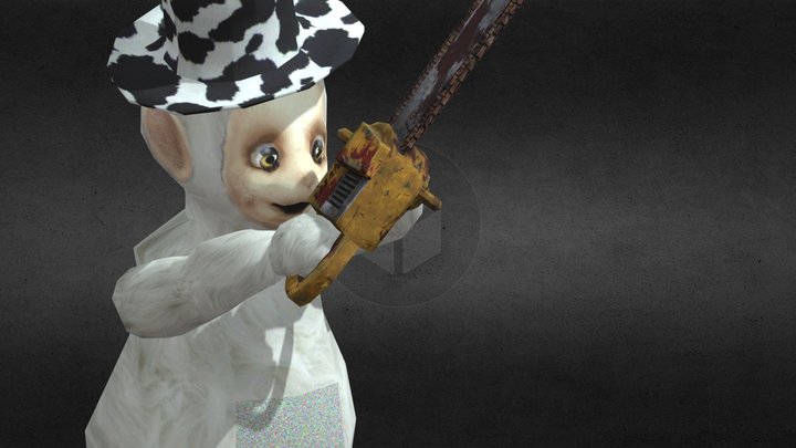 Slendytubbies guardian with chainsaw item 3D Model