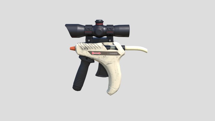 Tactical Glue Gun Final 3D Model