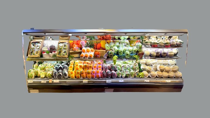 Supermarket fruit display 3D Model