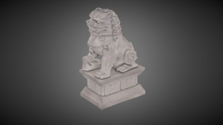 Lion Figure Scanned by Revopoint INSPIRE 2 – Free 3D Model STL