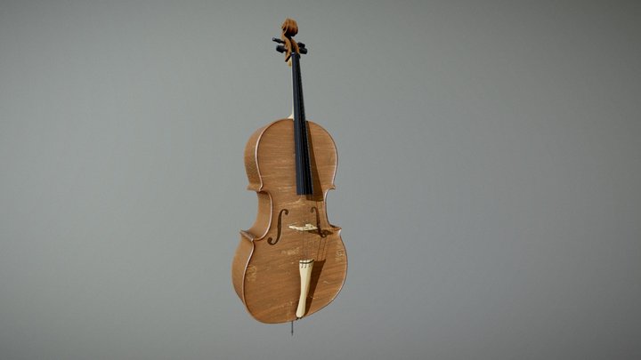 PBR cello (works in UE4) 3D Model
