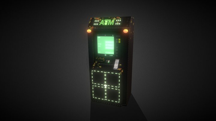 Cyberpunk ATM – Halloween Edition | Low Poly 3D Model