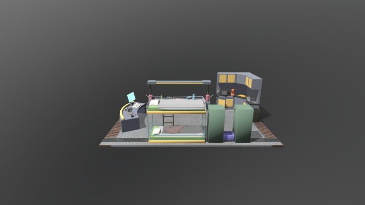 Scientist Bedroom 3D Model