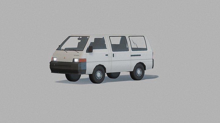 Mitsubishi l300 1993 Lowpoly 3D Model