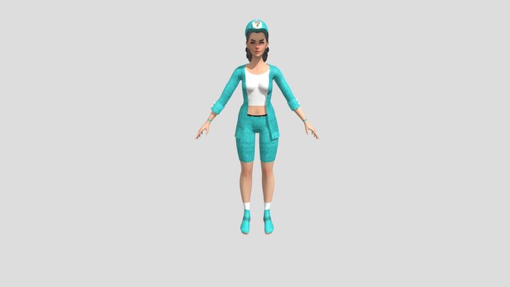 new girl 3D Model