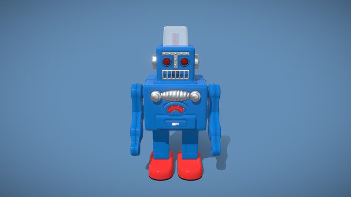 Attack of the Vintage Toy Robots! 3D Model