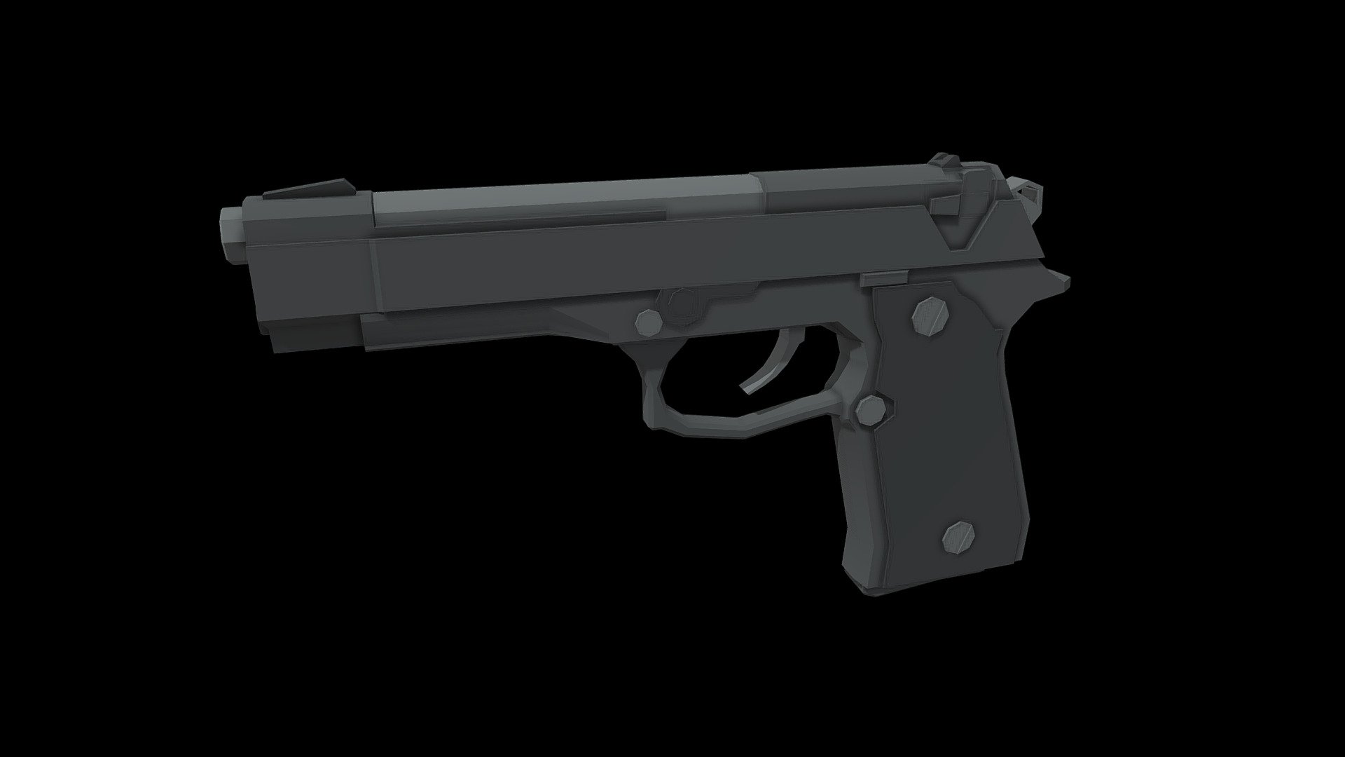low poly pistol - Download Free 3D model by leoxx300 [238dea2] - Sketchfab