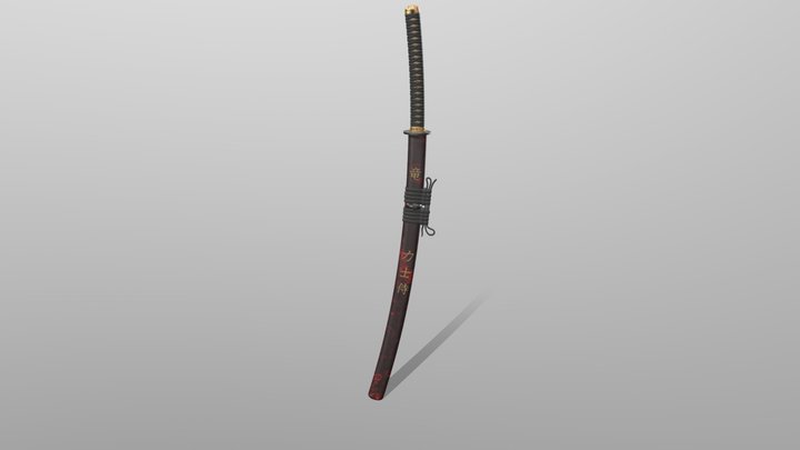 Highly detailed Katana Sword 3D Model