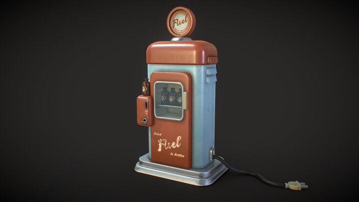 Retro Vending Machine 3D Model